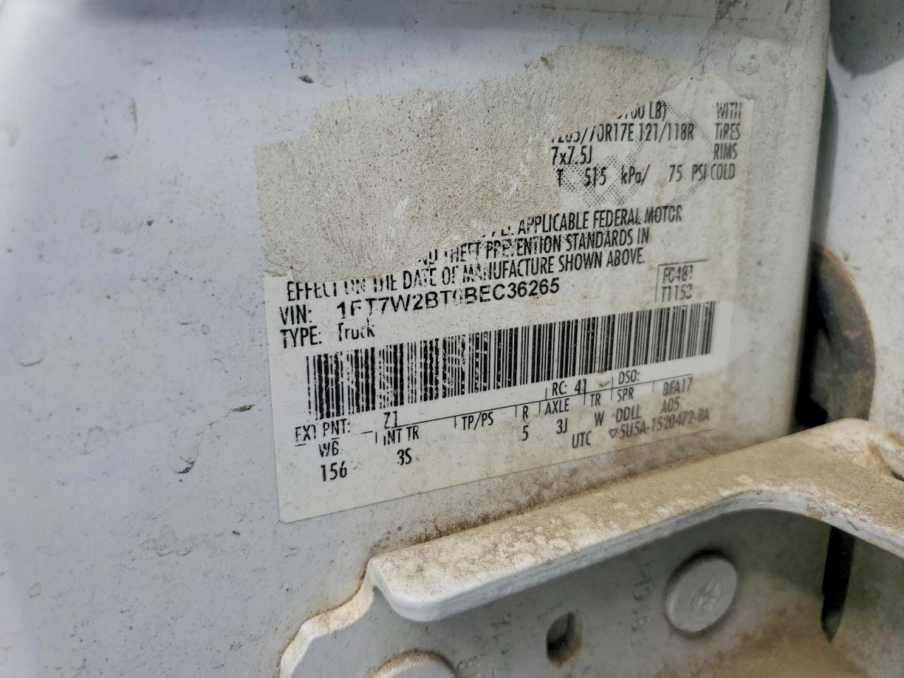2011 Ford F250 VIN 1FT7W2BT0BEC36265 photo 12