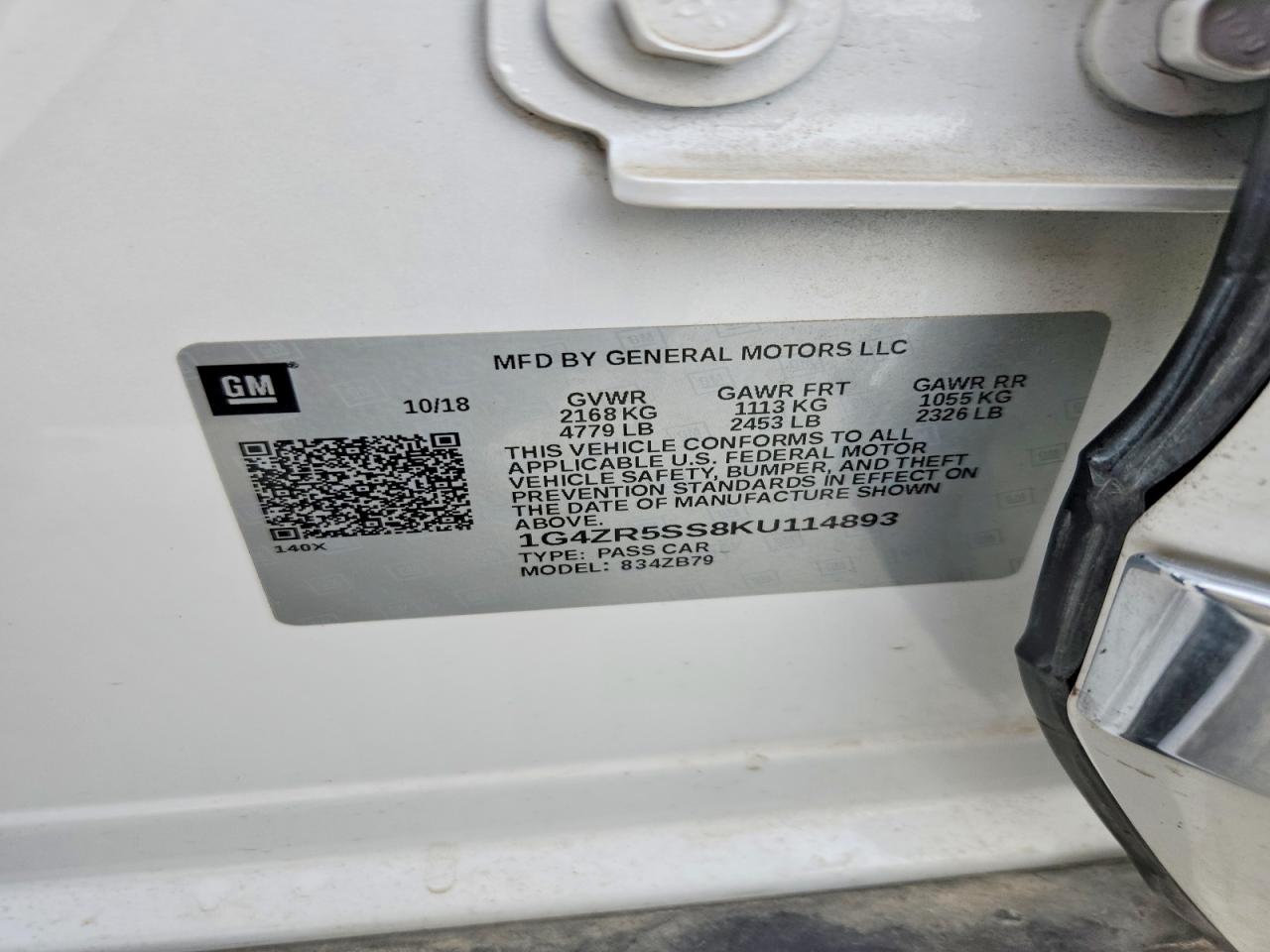 2019 Buick Lacrosse VIN 1G4ZR5SS8KU114893 photo 12
