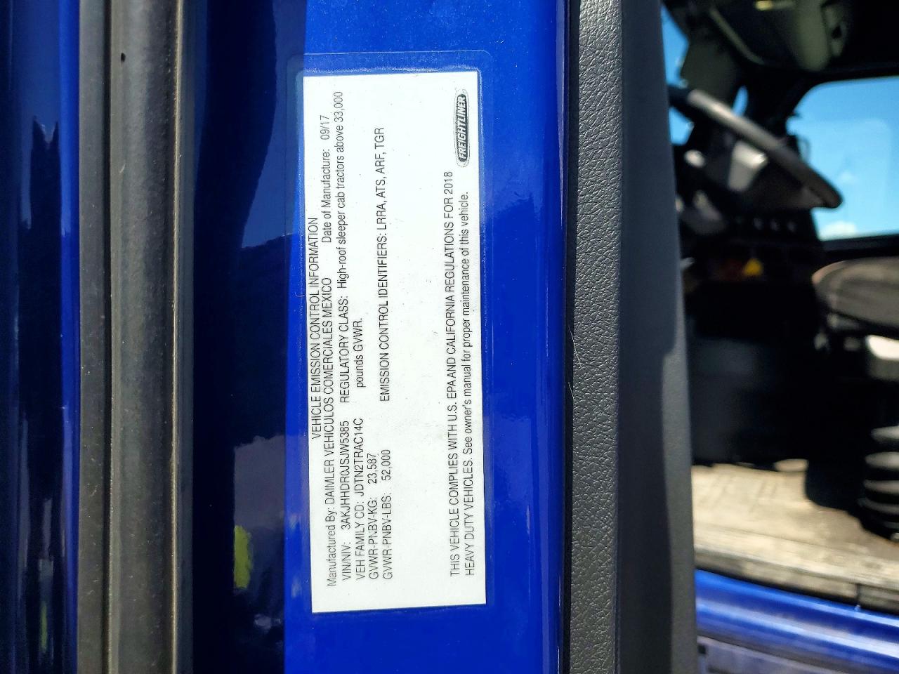 2018 FREIGHTLINER All other VIN 3AKJHHDR0JSJW5385 photo 10