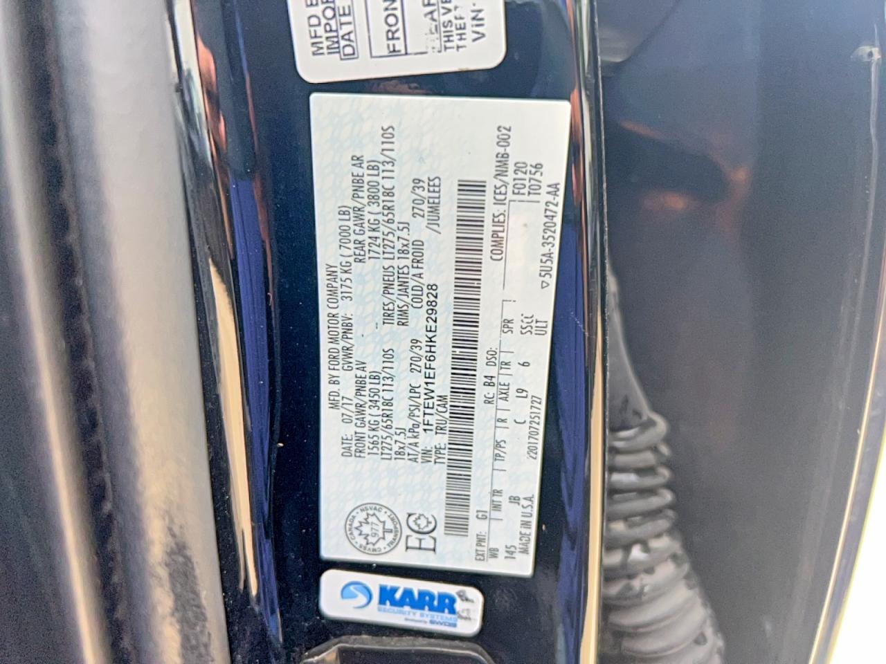 2017 Ford F150 VIN 1FTEW1EF6HKE29828 photo 10