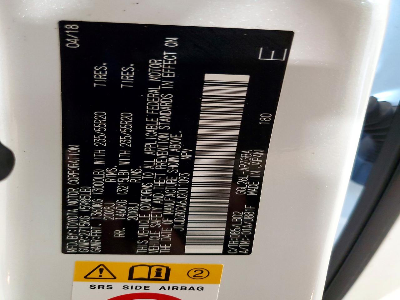 2018 Lexus Rx350 VIN JTJDZKCA6J2011093 photo 12