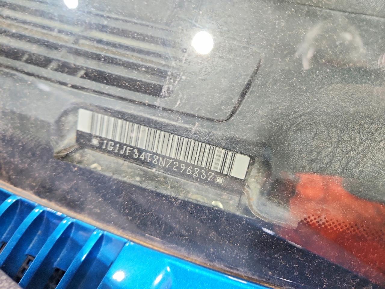 1992 Chevrolet Cavalier VIN 1G1JF34T8N7296837 photo 12