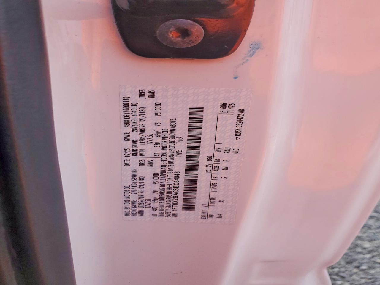 2025 Ford F250 VIN 1FT8X2BA0SEC64048 photo 12