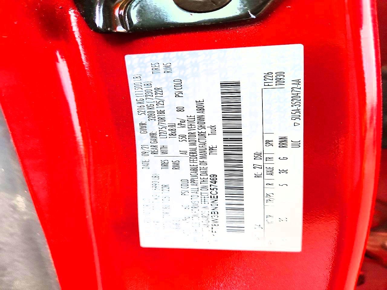 2022 Ford F350 VIN 1FT8W3BN0NEC57469 photo 12