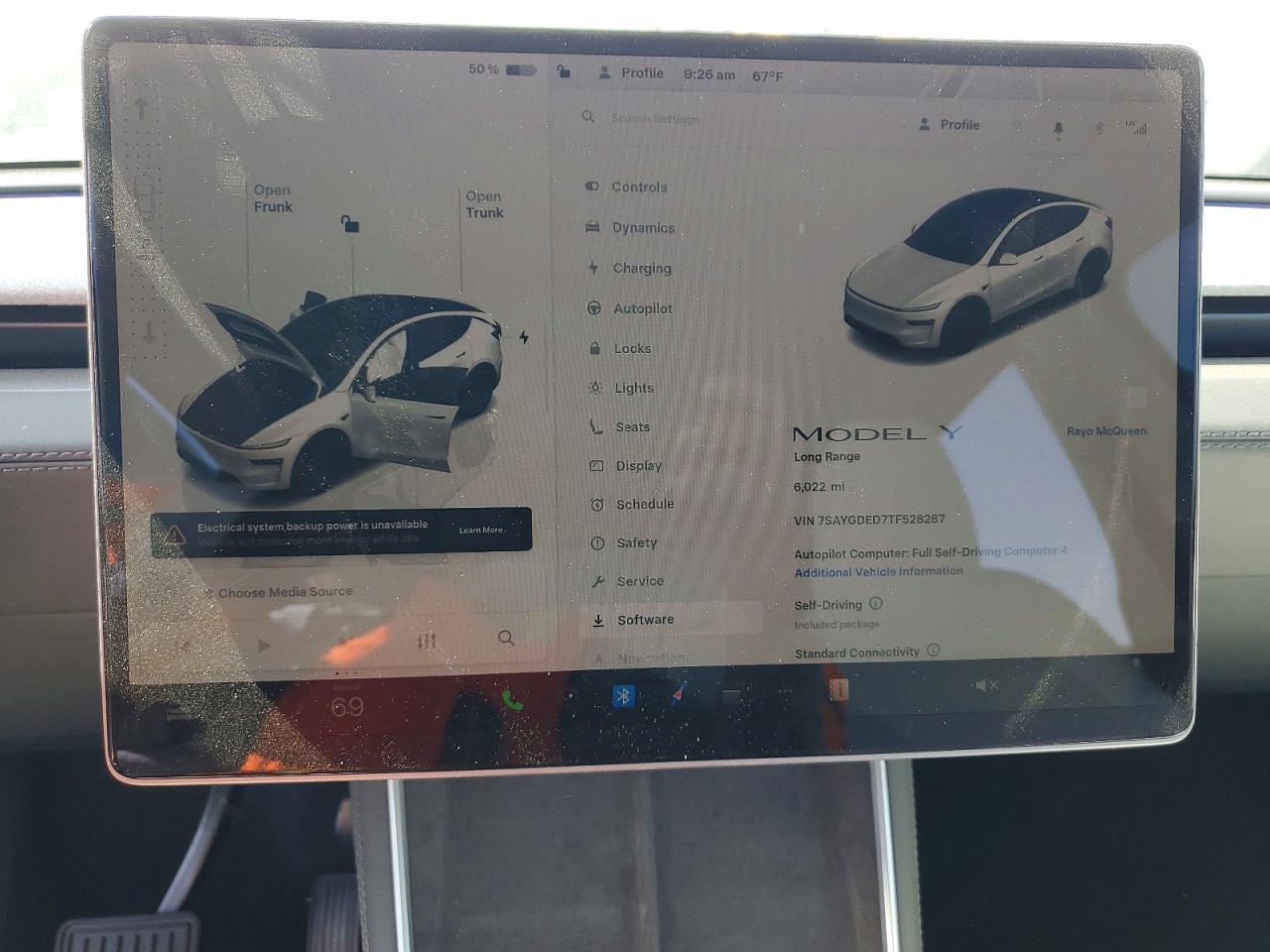 2026 Tesla Model y VIN 7SAYGDED7TF528287 photo 9