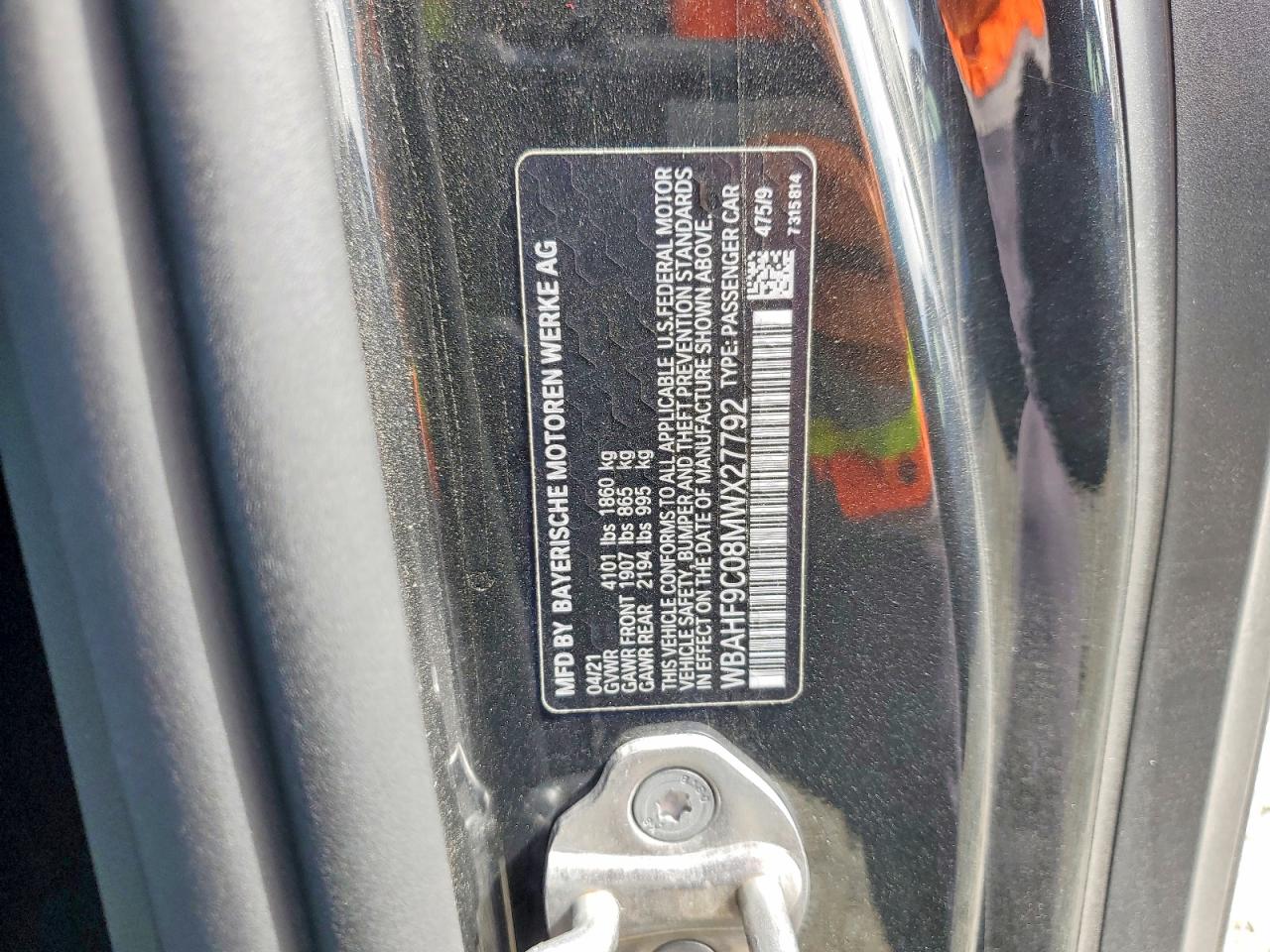 2021 BMW Z4 VIN WBAHF9C08MWX27792 photo 12