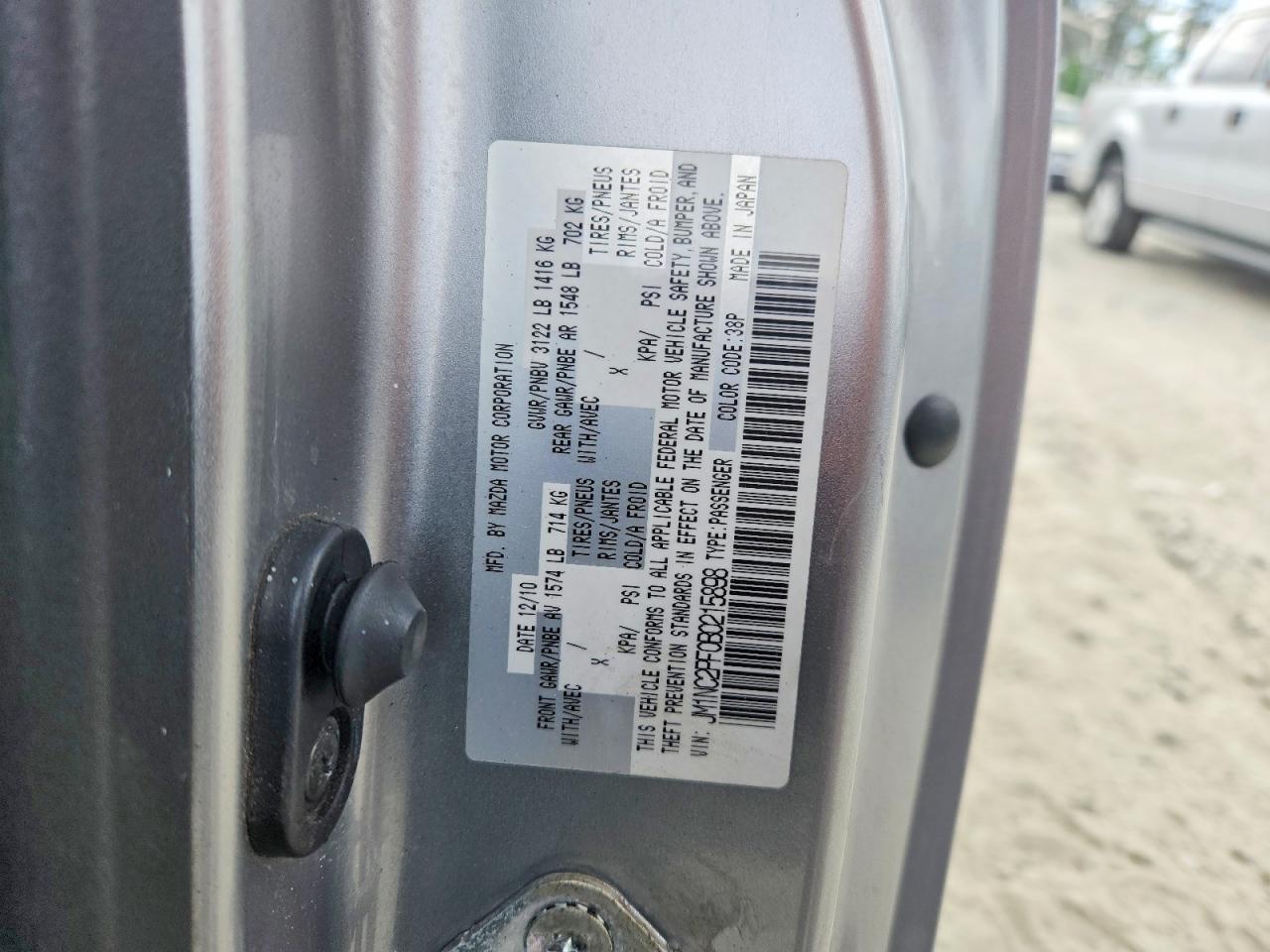 2011 Mazda Mx5 VIN JM1NC2PF0B0215898 photo 12