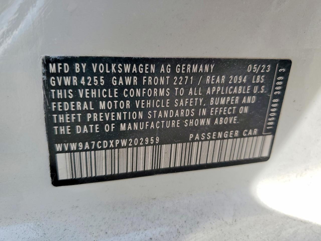 2023 Volkswagen Gti VIN WVW9A7CDXPW202959 photo 12