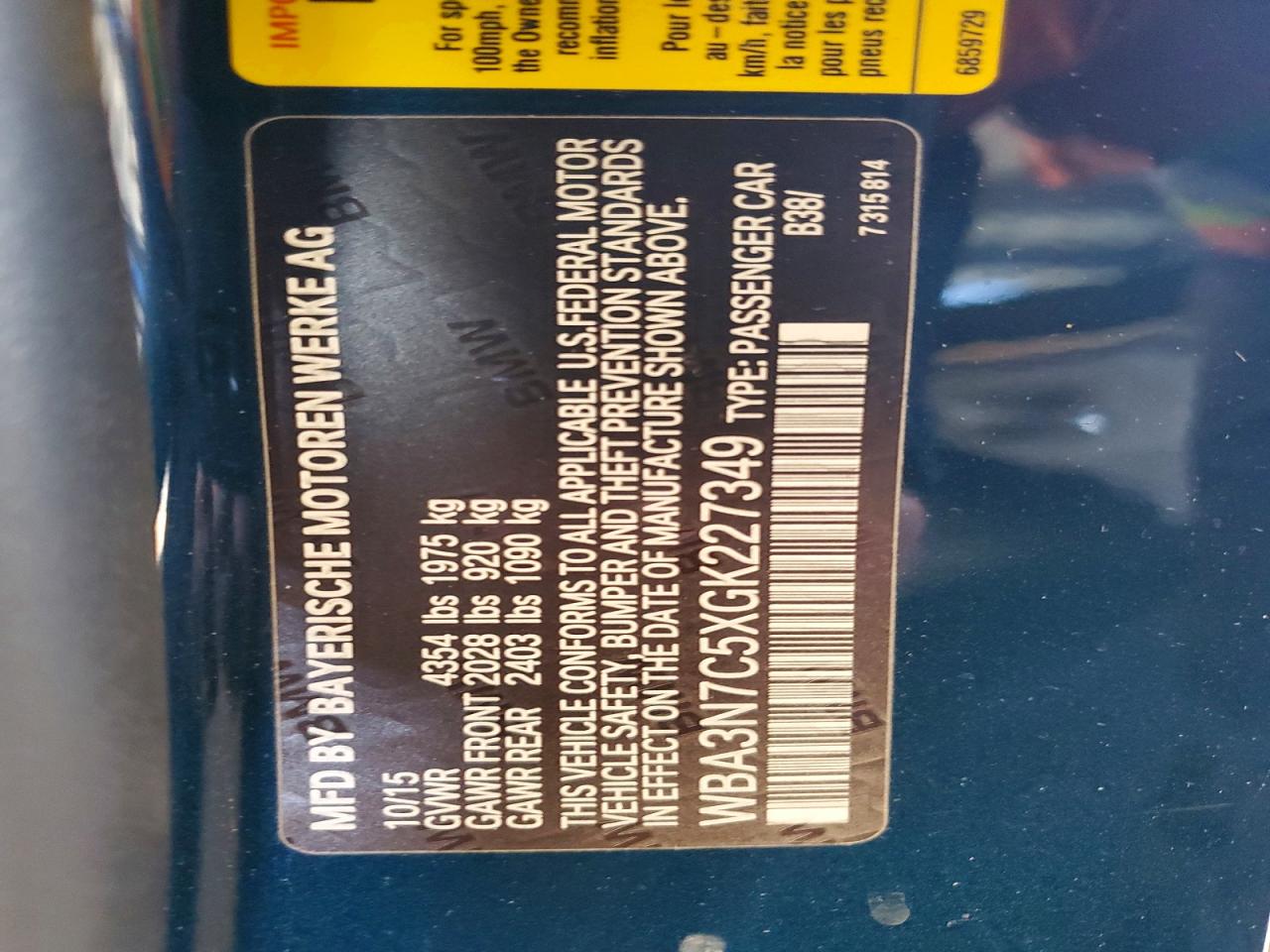2016 BMW 4 series VIN WBA3N7C5XGK227349 photo 12