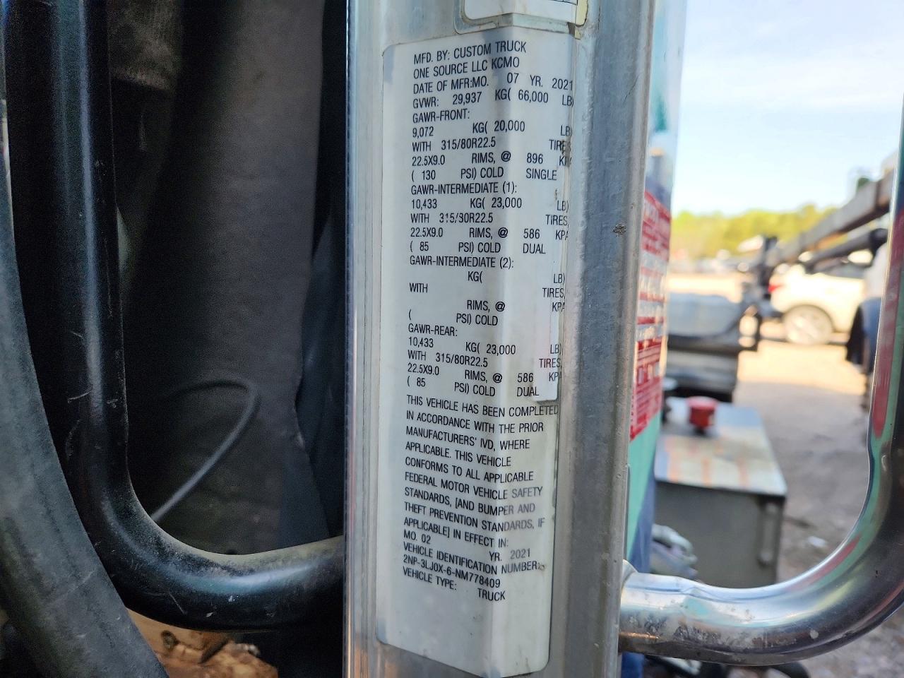 2022 PETERBILT All other VIN 2NP3LJ0X6NM778409 photo 10