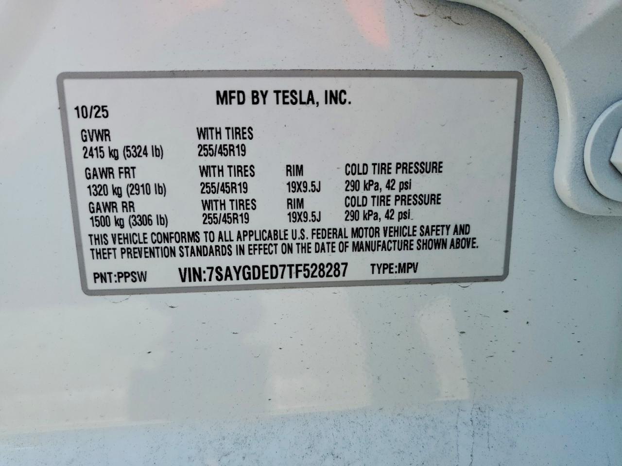 2026 Tesla Model y VIN 7SAYGDED7TF528287 photo 12