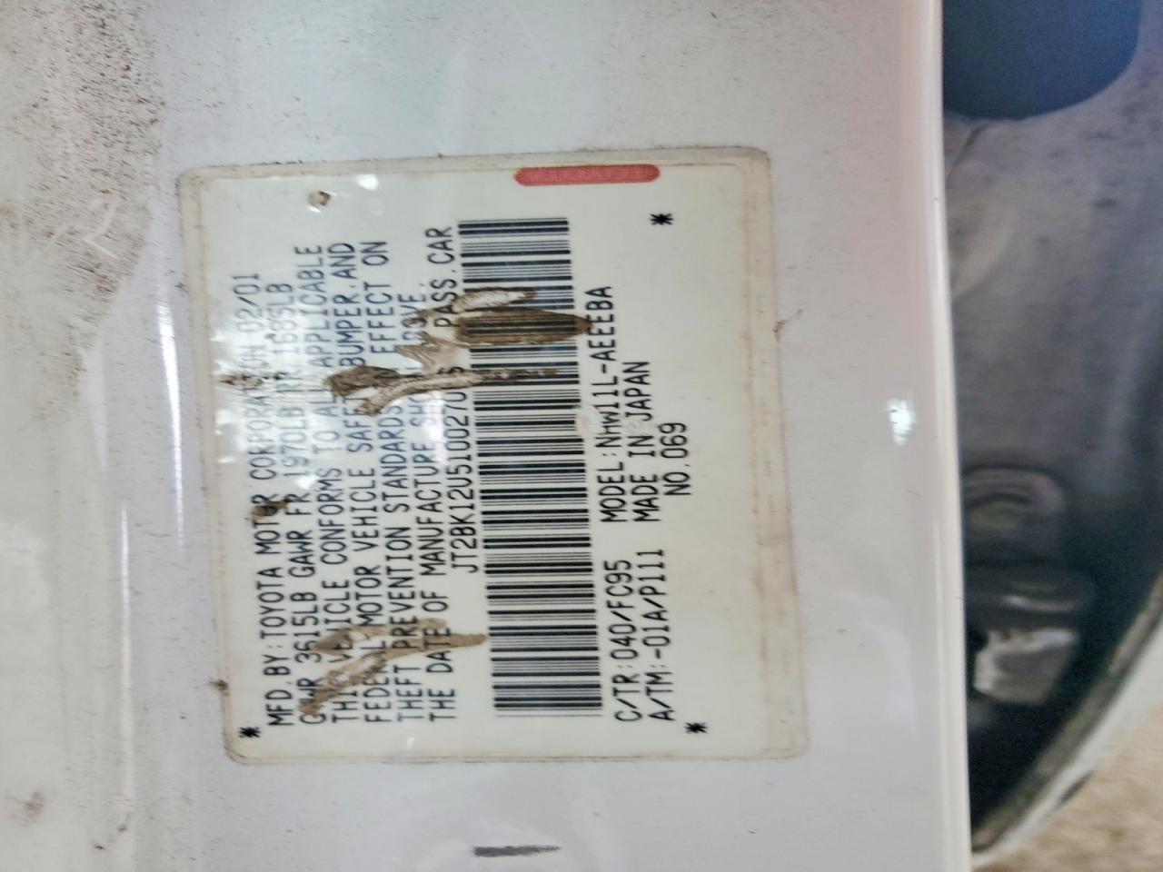 2001 Toyota Prius VIN JT2BK12U510027066 photo 12
