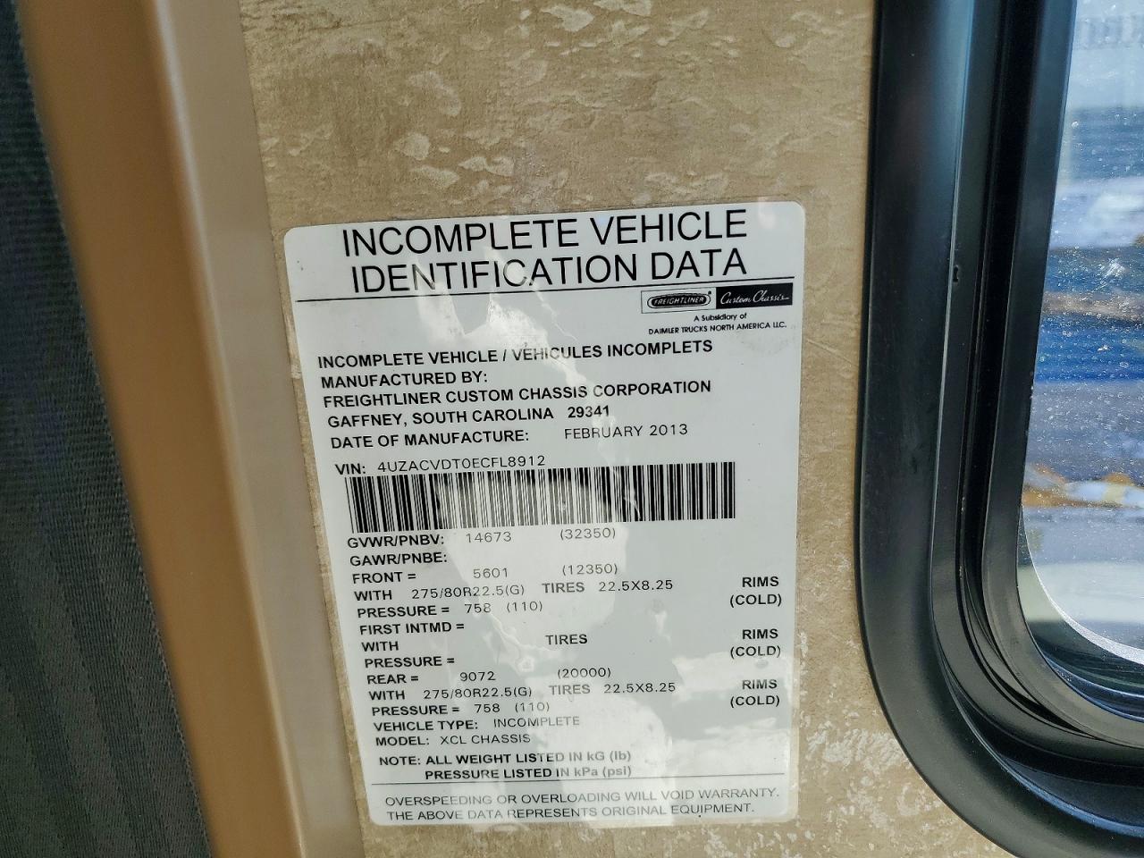 2014 FREIGHTLINER All other VIN 4UZACVDT0ECFL8912 photo 10