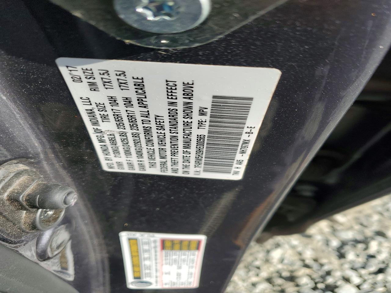 2017 Honda Crv VIN 7FARW5H39HE000565 photo 12