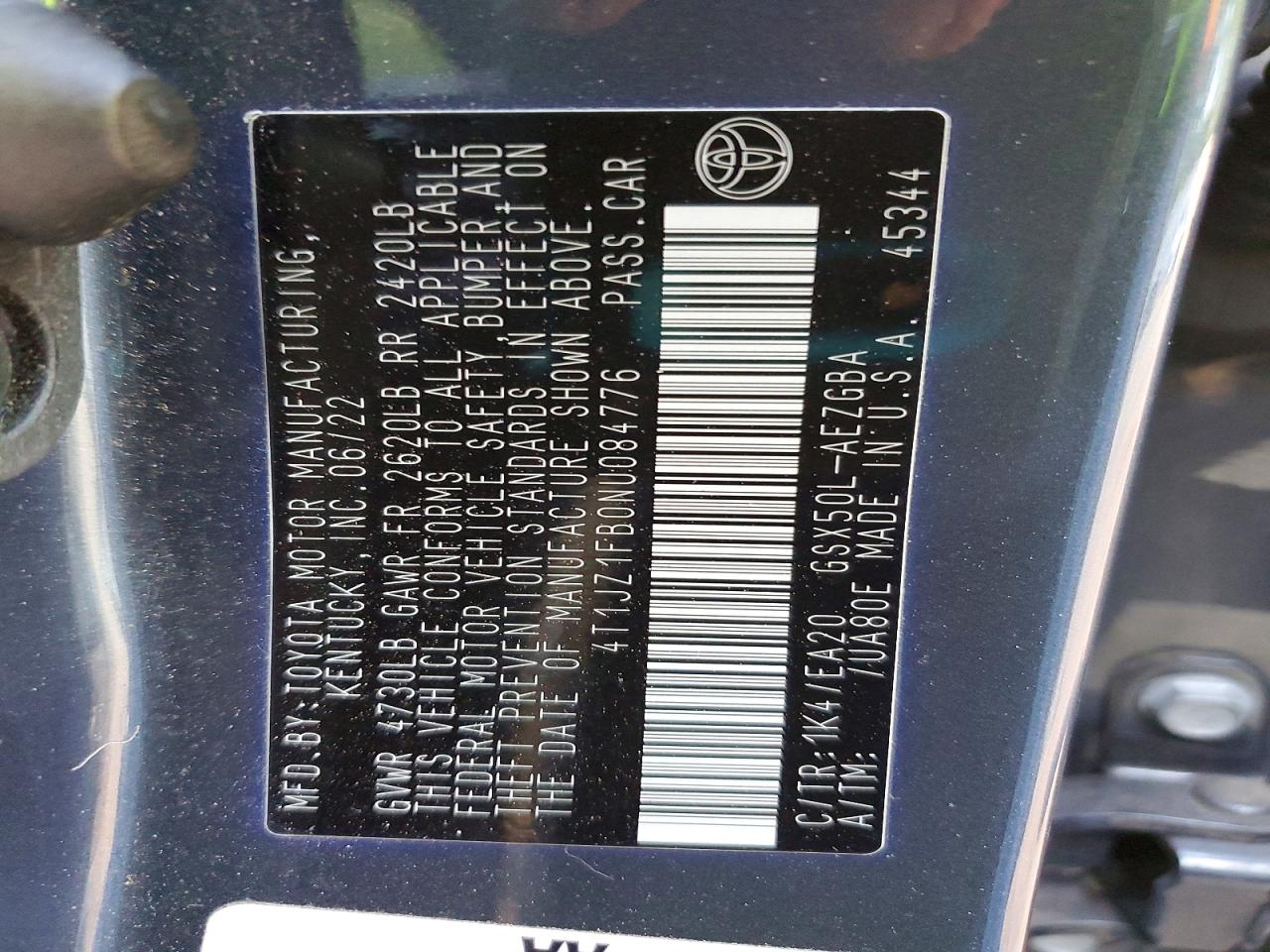 2022 Toyota Avalon VIN 4T1JZ1FB0NU084776 photo 12