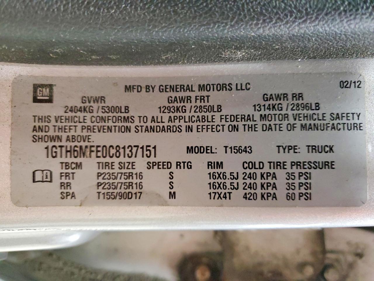 2012 GMC Canyon VIN 1GTH6MFE0C8137151 photo 12