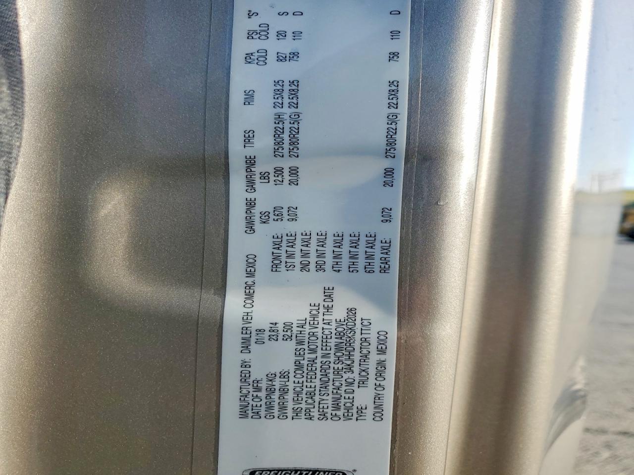2019 FREIGHTLINER All other VIN 3AKJHHDR5KSKD2026 photo 10