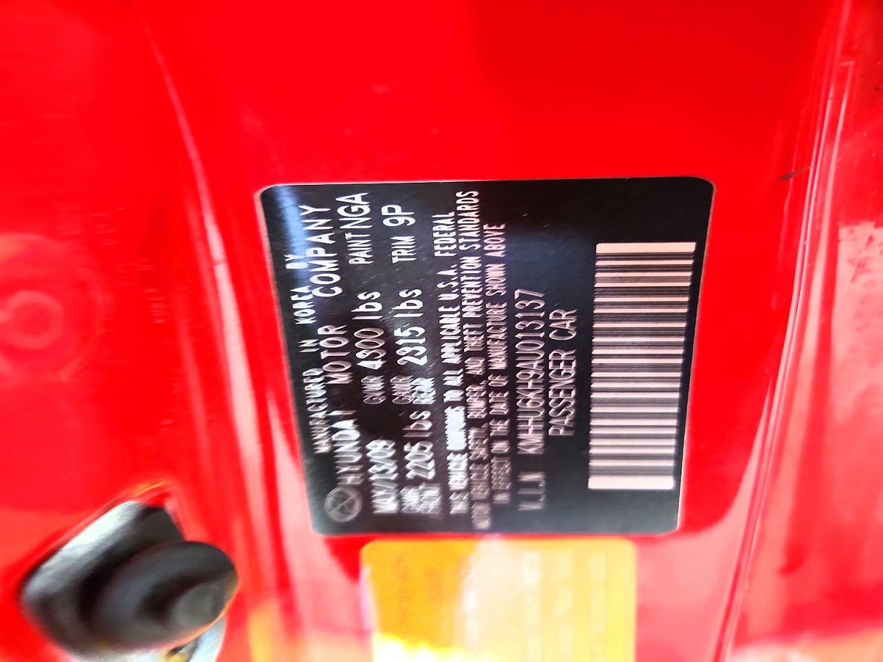 2010 Hyundai Genesis VIN KMHHU6KH9AU013137 photo 12