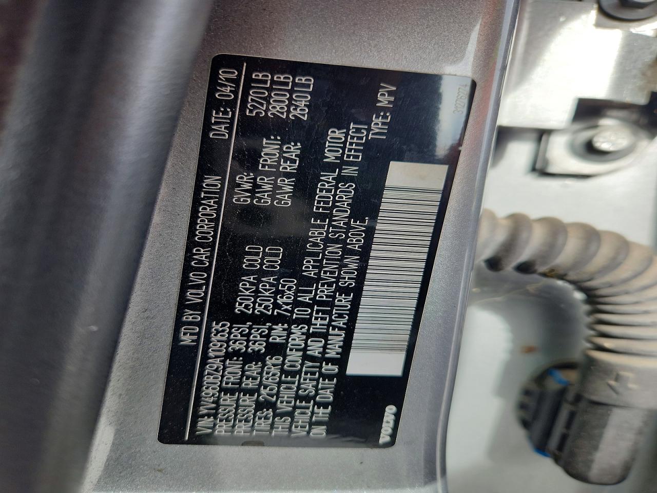 2010 Volvo Xc70 VIN YV4960BZ9A1091635 photo 12