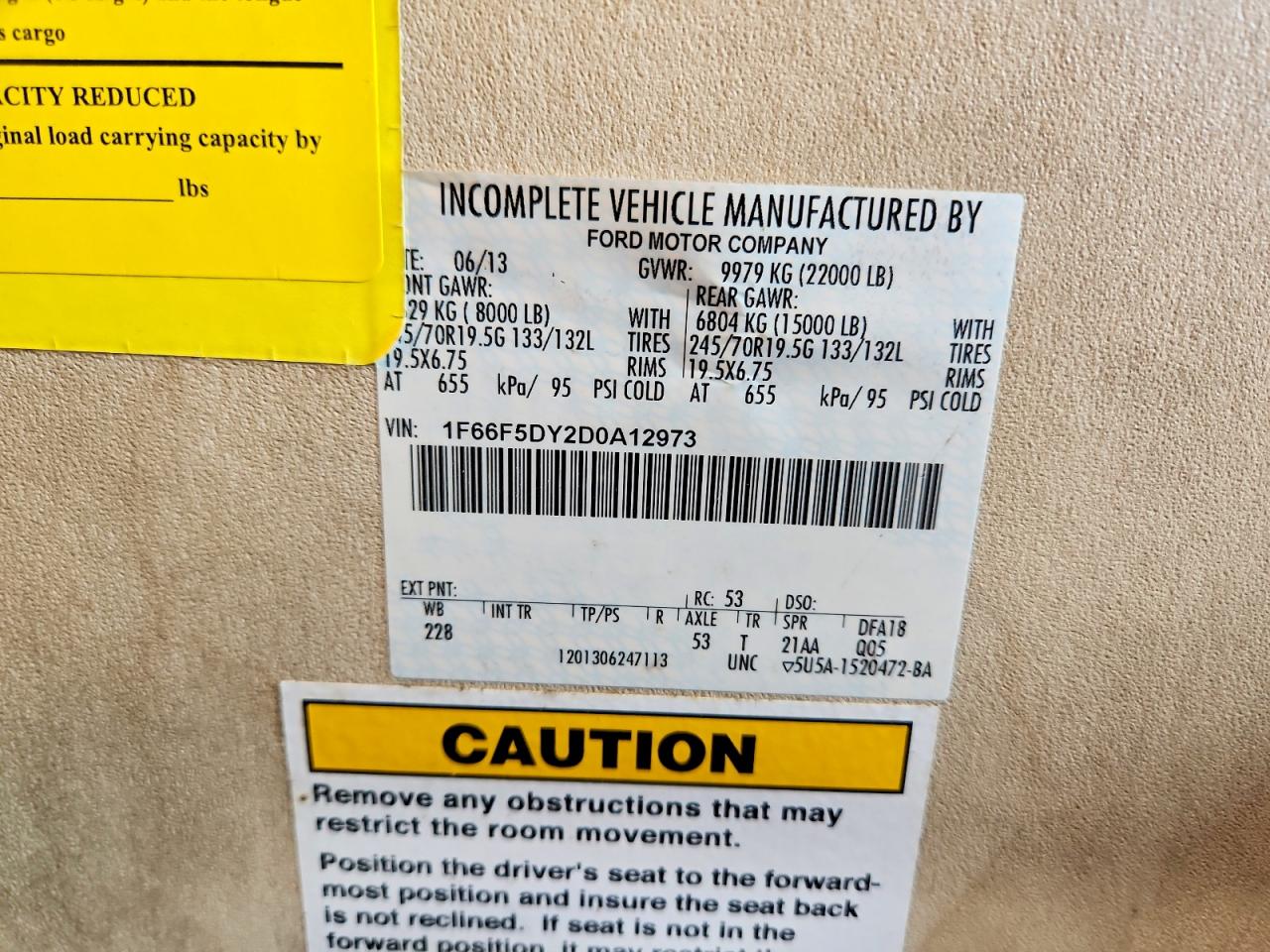 2013 FLEETWOOD F-ser othr VIN 1F66F5DY2D0A12973 photo 10