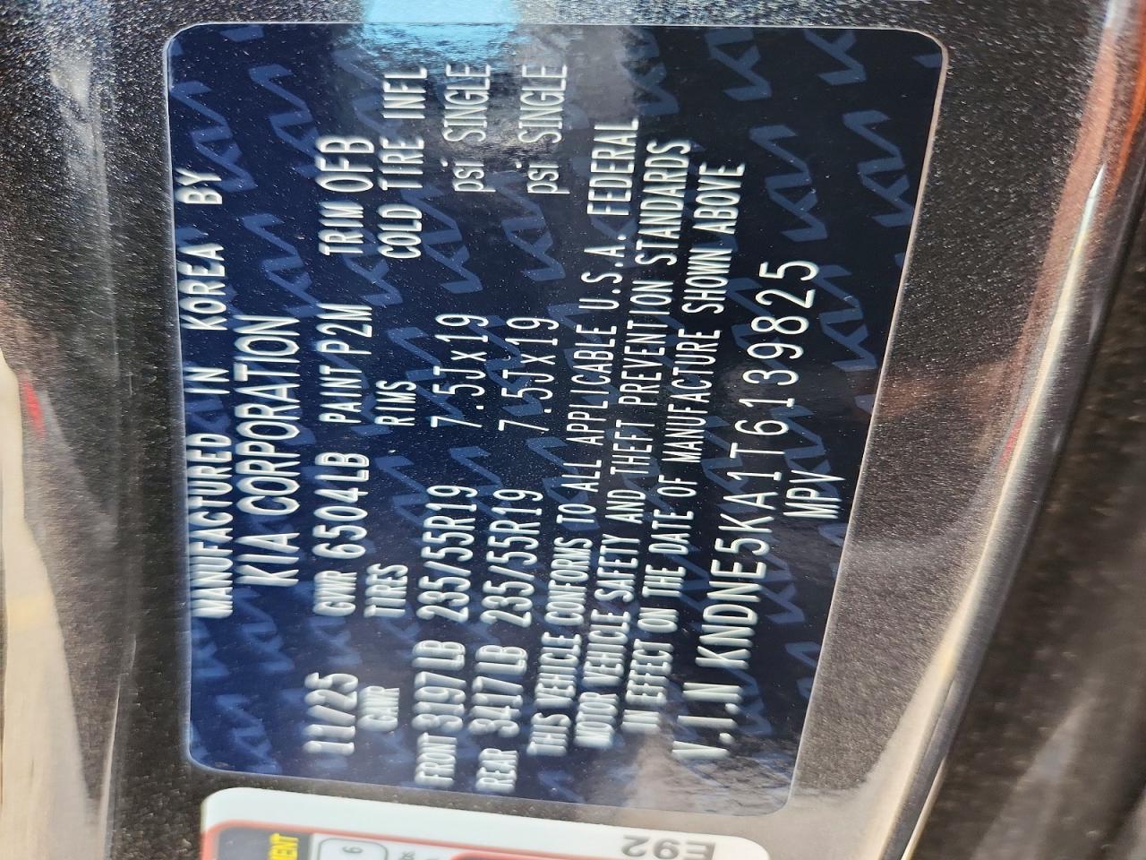 2026 Kia Carnival Hybrid Sx Prestige VIN KNDNE5KA1T6139825 photo 12