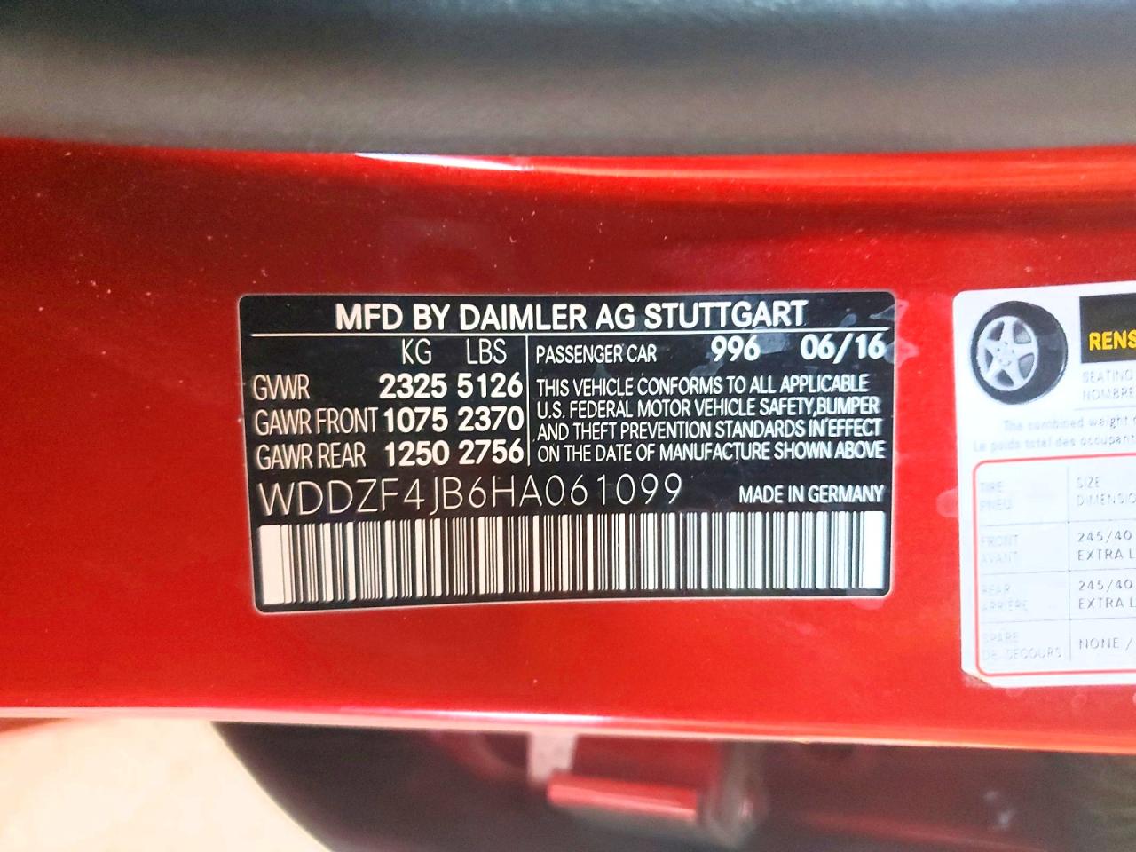 2017 Mercedes-Benz E-class VIN WDDZF4JB6HA061099 photo 12