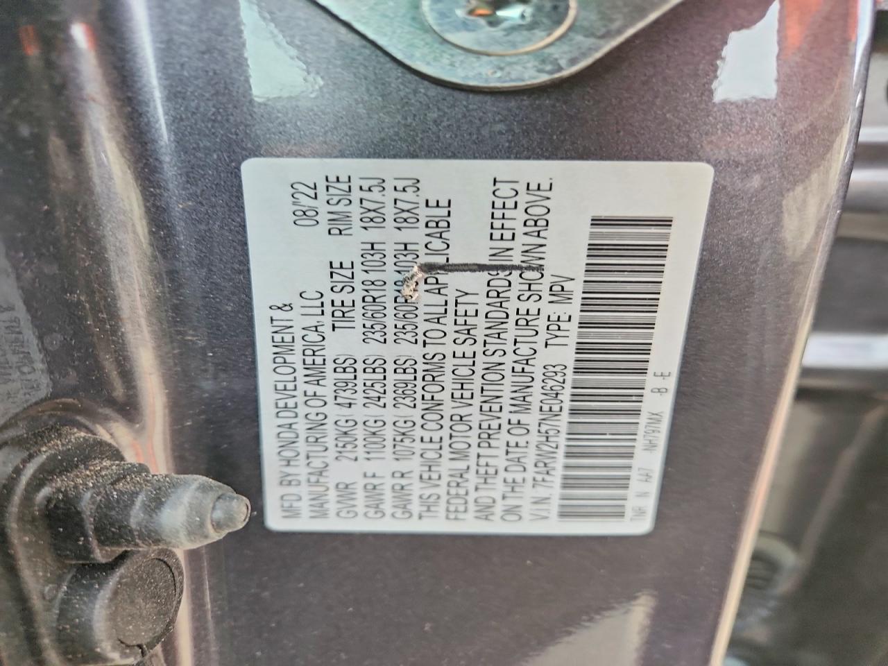 2022 HONDA Crv VIN 7FARW2H57NE046293 photo 12