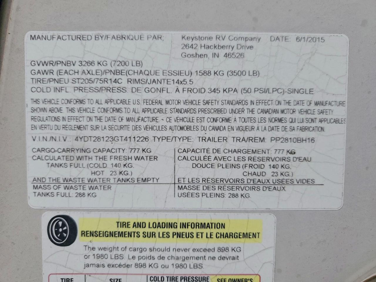 2016 KEYSTONE Passport VIN 4YDT28123GT411226 photo 10