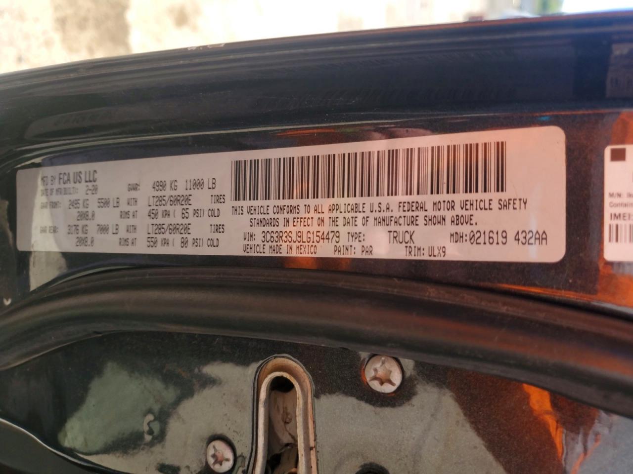 2020 RAM 3500 VIN 3C63R3SJ9LG154479 photo 12