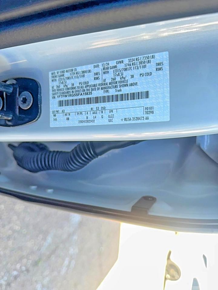 2025 Ford F150 VIN 1FTFW1RG5SFA15835 photo 10