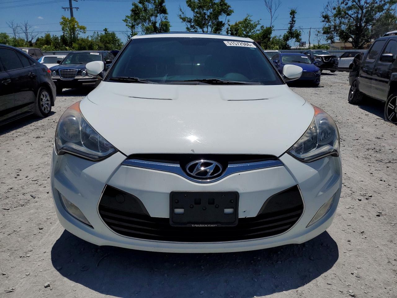 2012 Hyundai Veloster VIN KMHTC6AD0CU053766 photo 5
