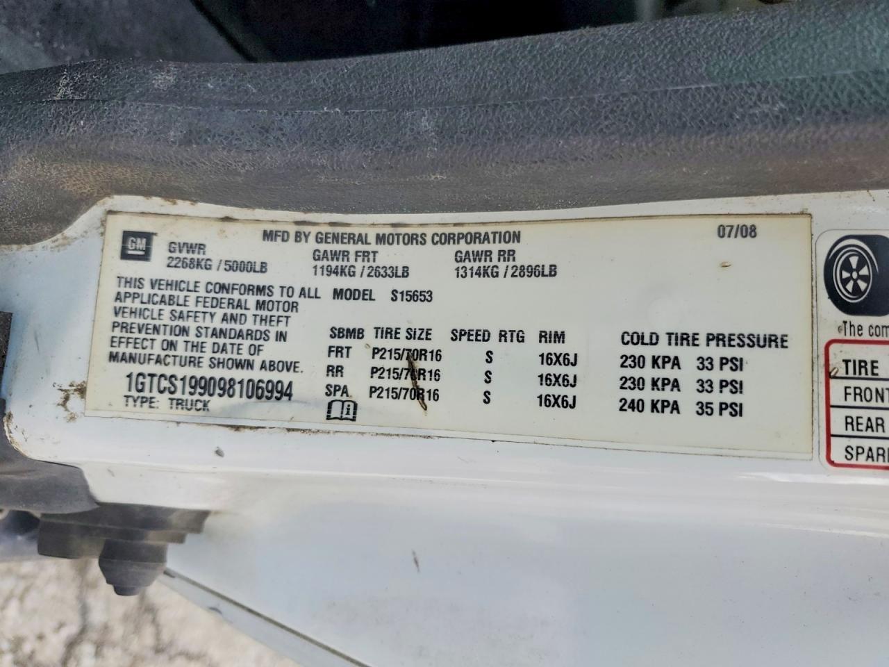 2009 GMC Canyon VIN 1GTCS199098106994 photo 12