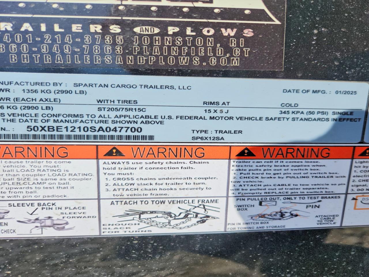 2025 SPARTAN Trailer VIN 50XBE1210SA047700 photo 10