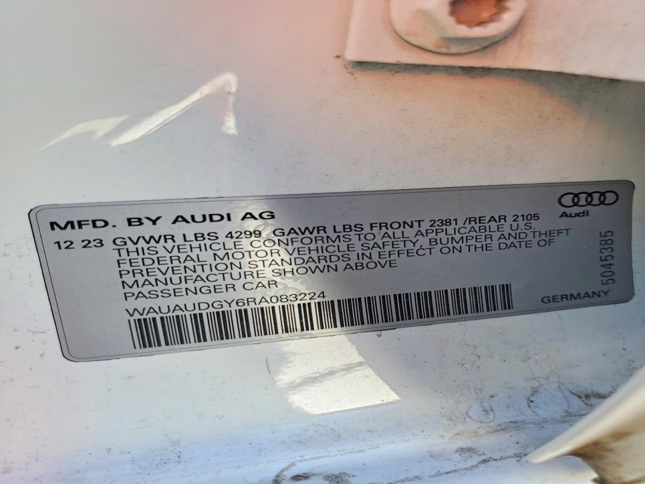 2024 Audi A3 VIN WAUAUDGY6RA083224 photo 12
