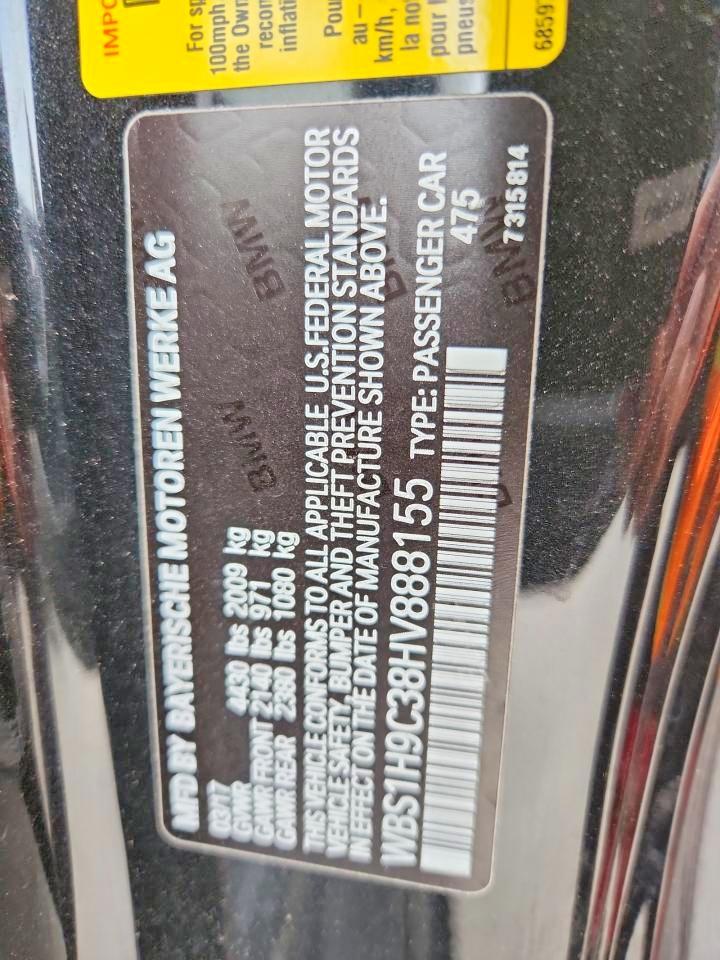 2017 BMW M2 VIN WBS1H9C38HV888155 photo 12