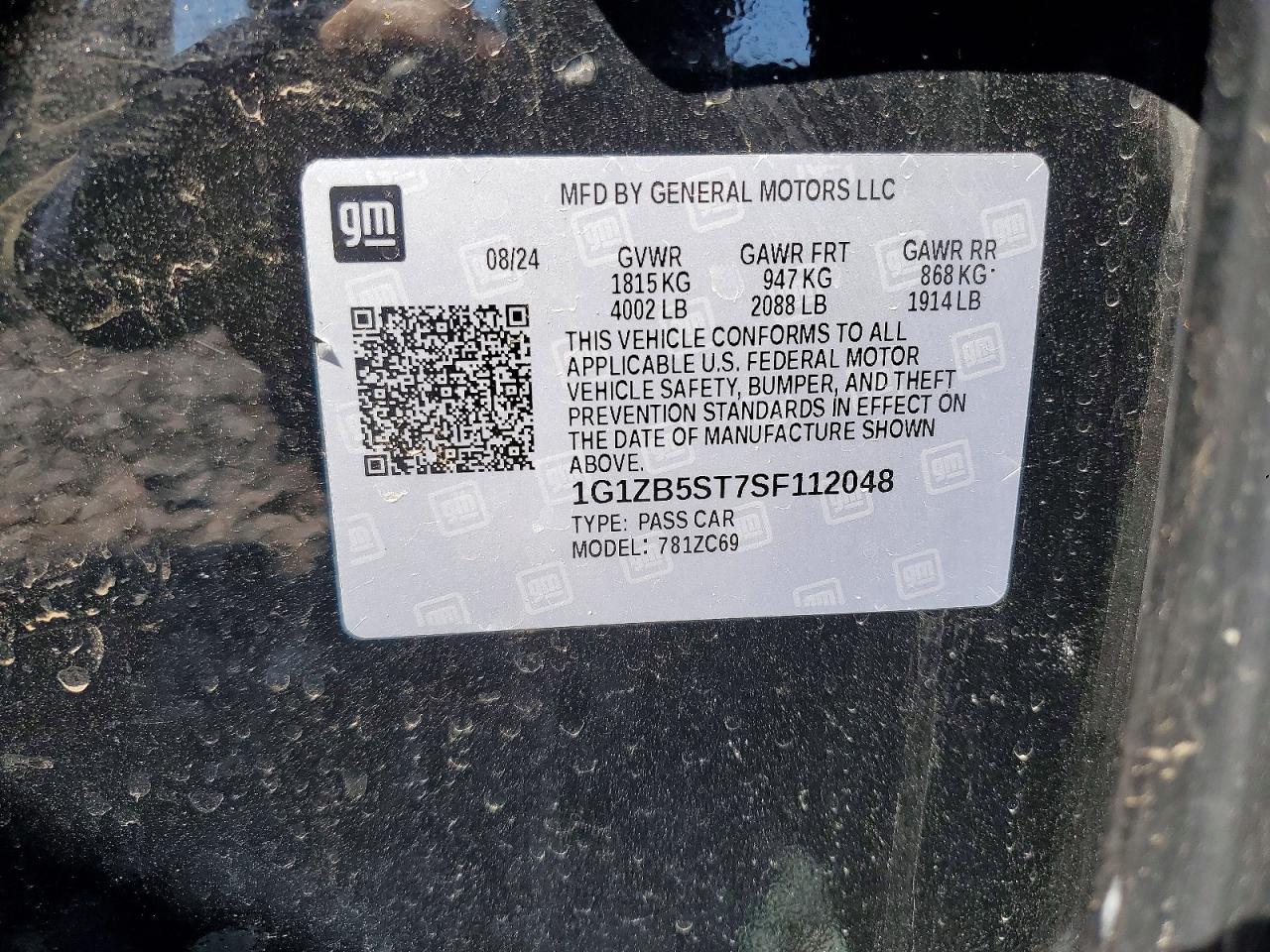2025 Chevrolet Malibu VIN 1G1ZB5ST7SF112048 photo 12