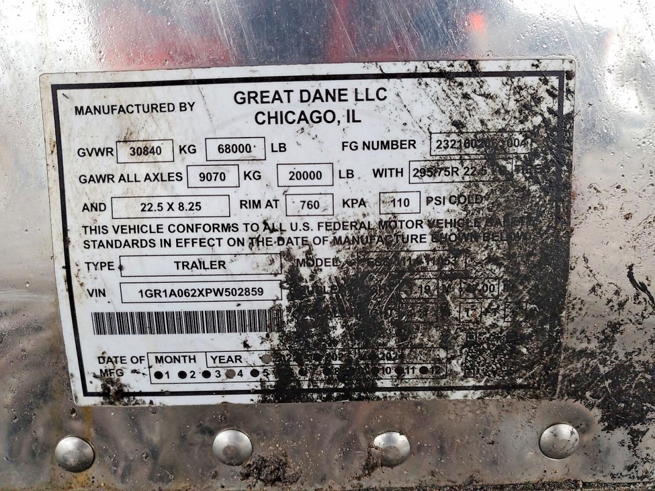 2023 GREAT Reefer van VIN 1GR1A062XPW502859 photo 10