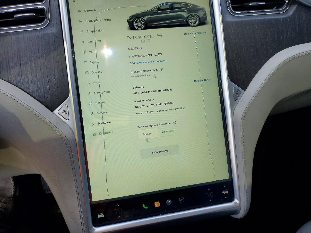 2012 Tesla Model s VIN 5YJSA1DN3CFP02871 photo 9