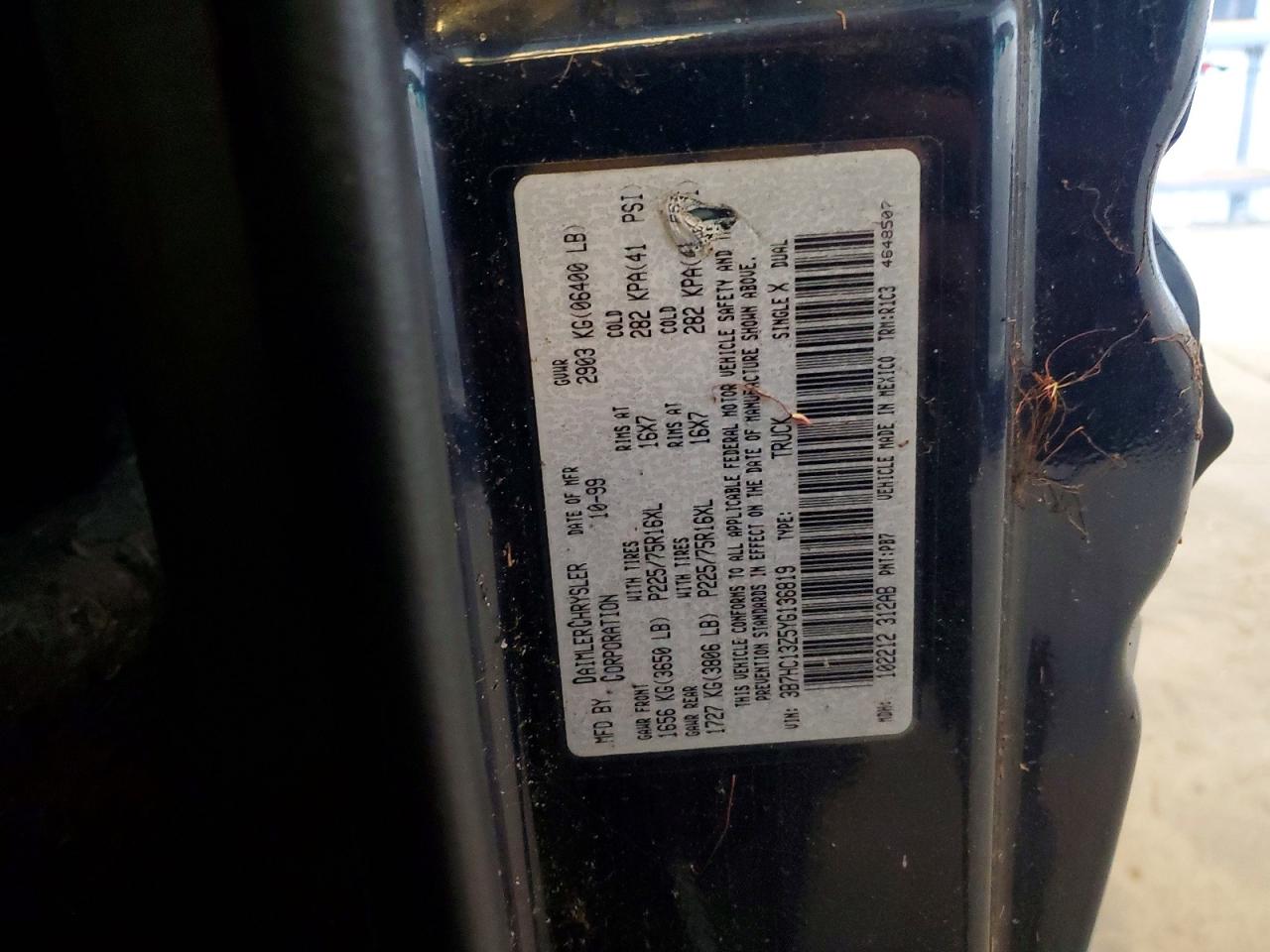 2000 Dodge Ram 1500 VIN 3B7HC13Z5YG136819 photo 12