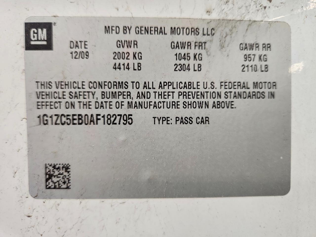 2010 Chevrolet Malibu 1lt VIN 1G1ZC5EB0AF182795 photo 12
