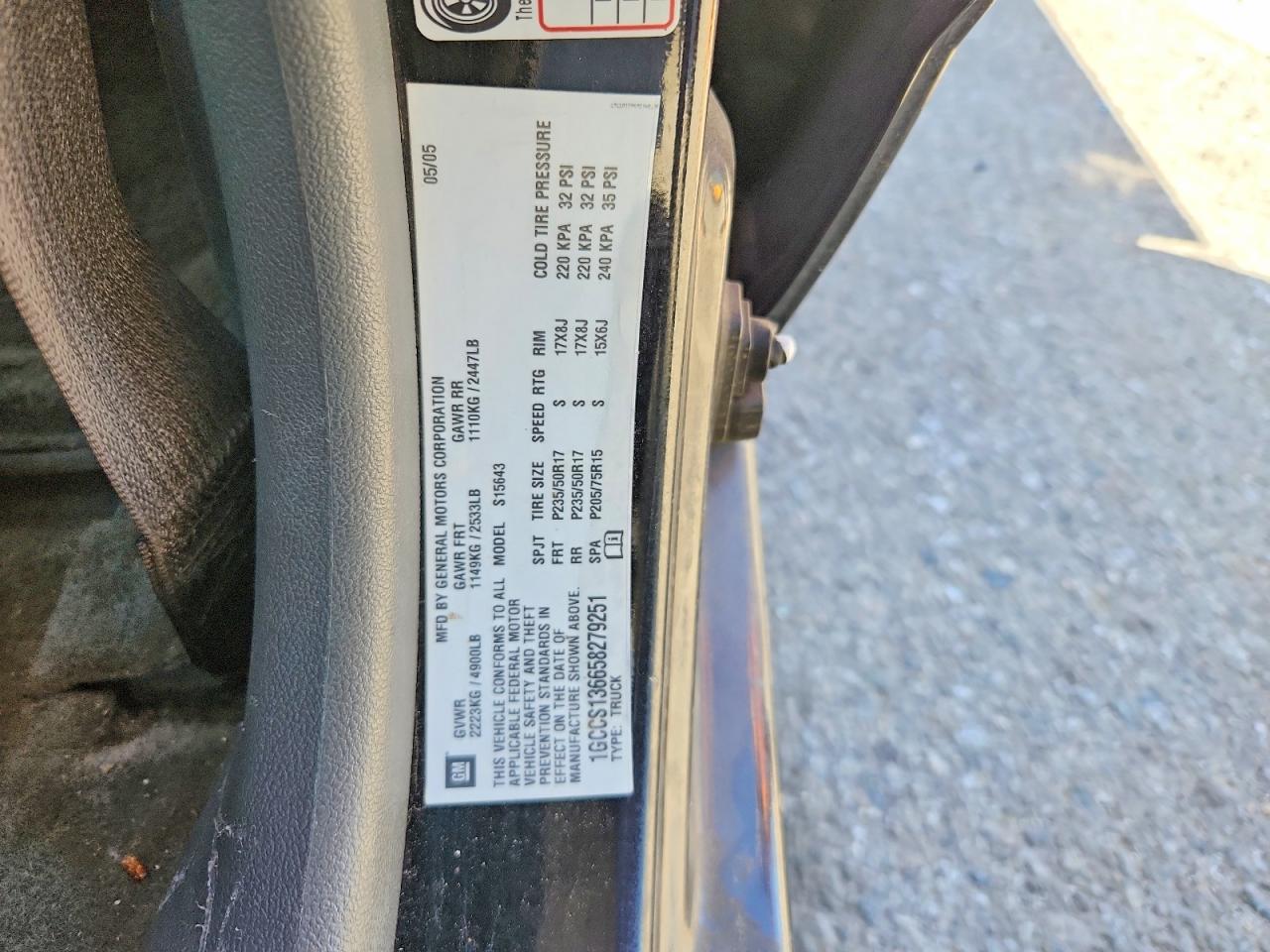 2005 CHEV Colorado VIN 1GCCS136658279251 photo 12