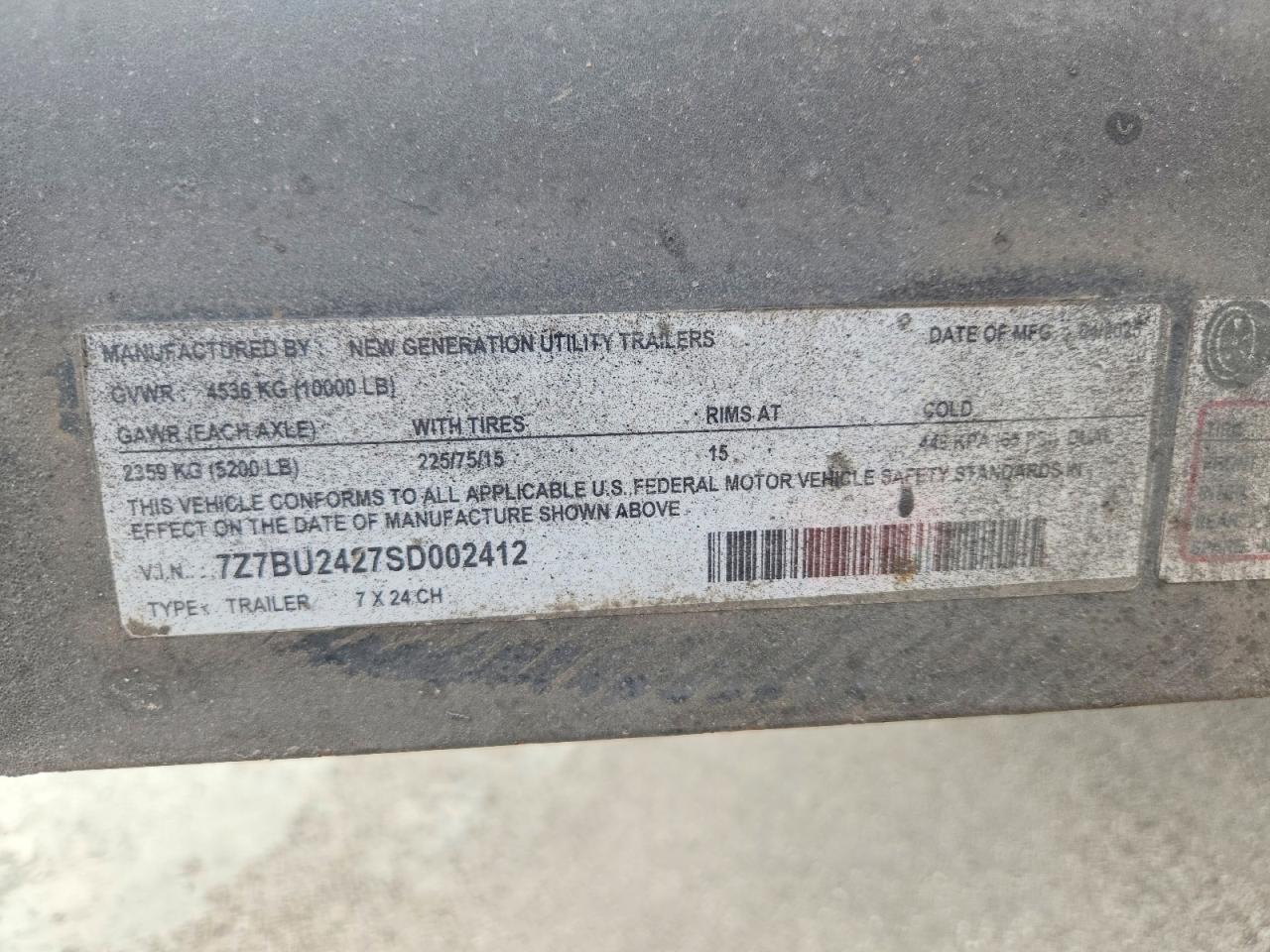 2025 NEW Trailer VIN 7Z7BU2427SD002412 photo 10