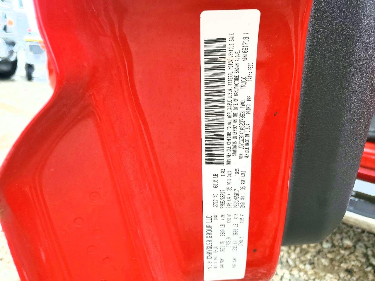 2010 Dodge Dakota VIN 1D7CW3GK1AS237063 photo 12