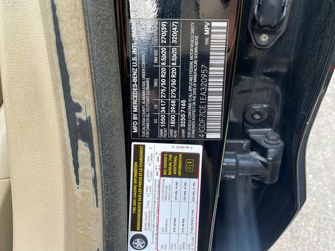 2014 Mercedes-Benz Gl-class VIN 4JGDF7CE1EA320957 photo 10