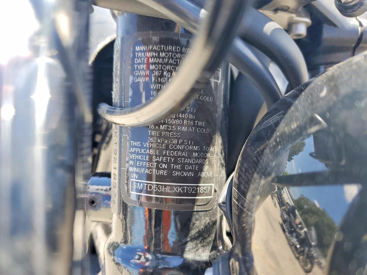 2019 TRIUMPH Bonneville VIN SMTD53HLXKT921857 photo 9