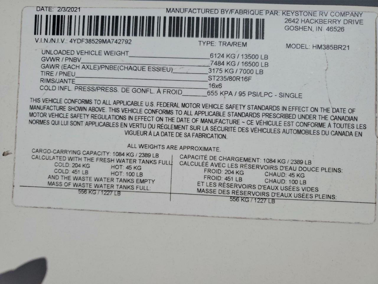 2020 KEYSTONE Montana fi VIN 4YDF38529MA742792 photo 10