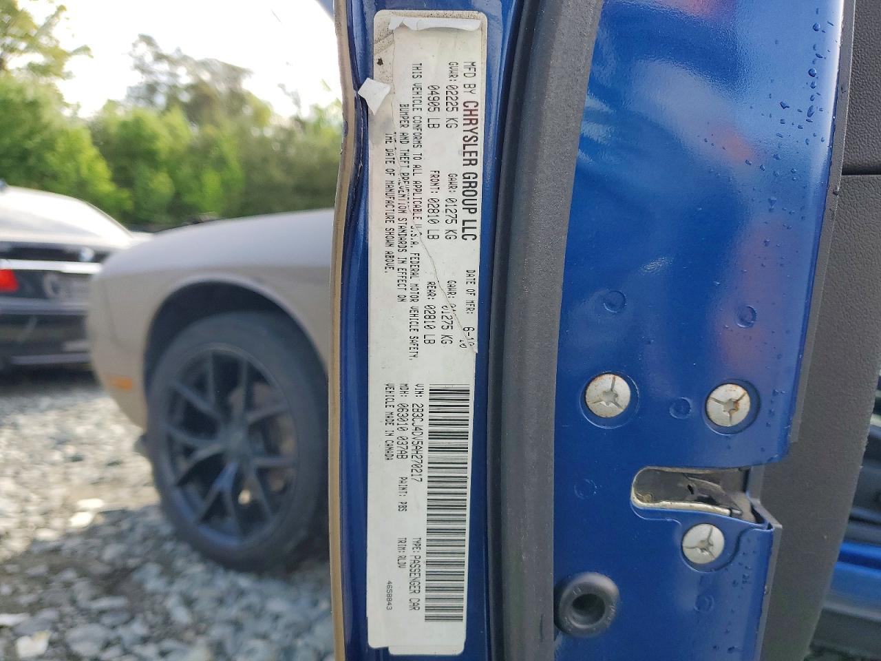2010 Dodge Challenger VIN 2B3CJ4DV5AH270217 photo 12