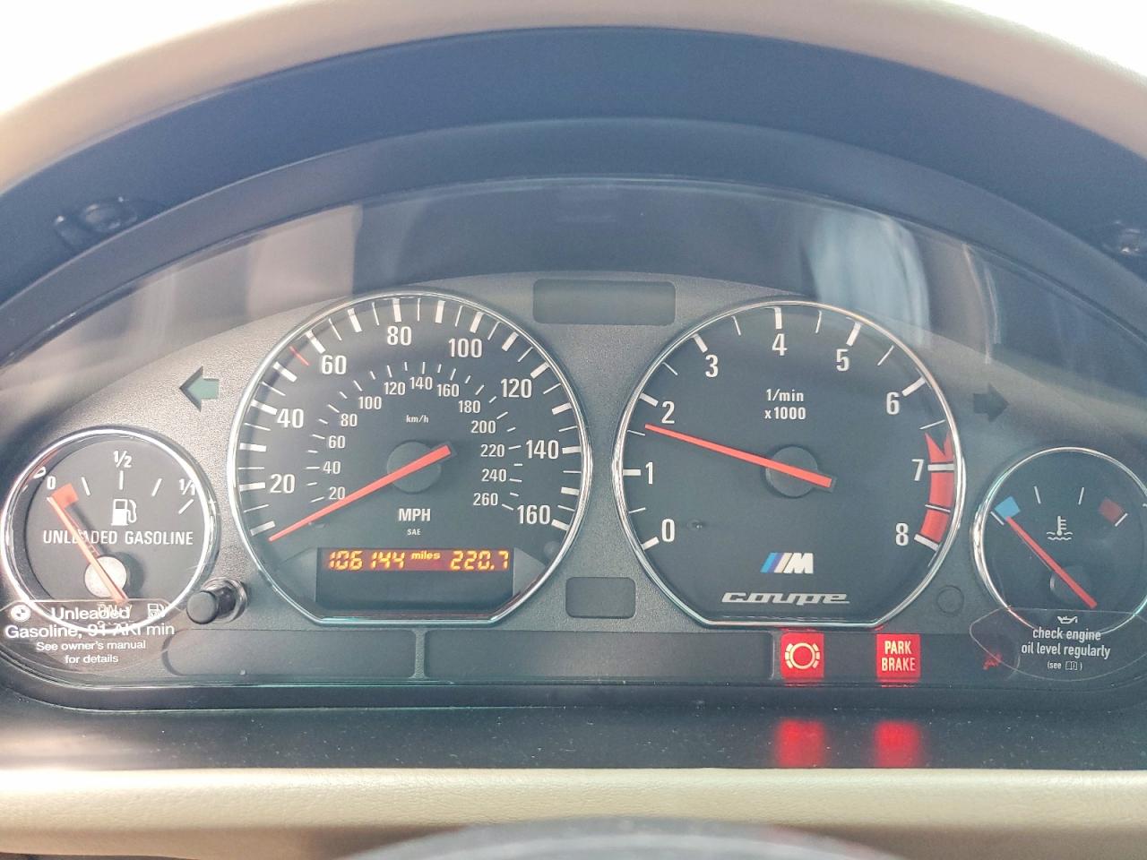 2000 BMW M3 VIN WBSCM9346YLC61403 photo 9