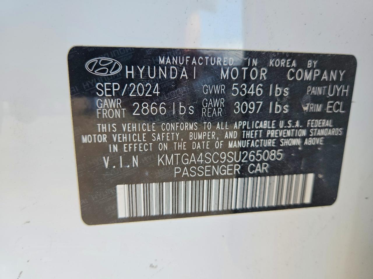 2025 Genesis G80 VIN KMTGA4SC9SU265085 photo 12
