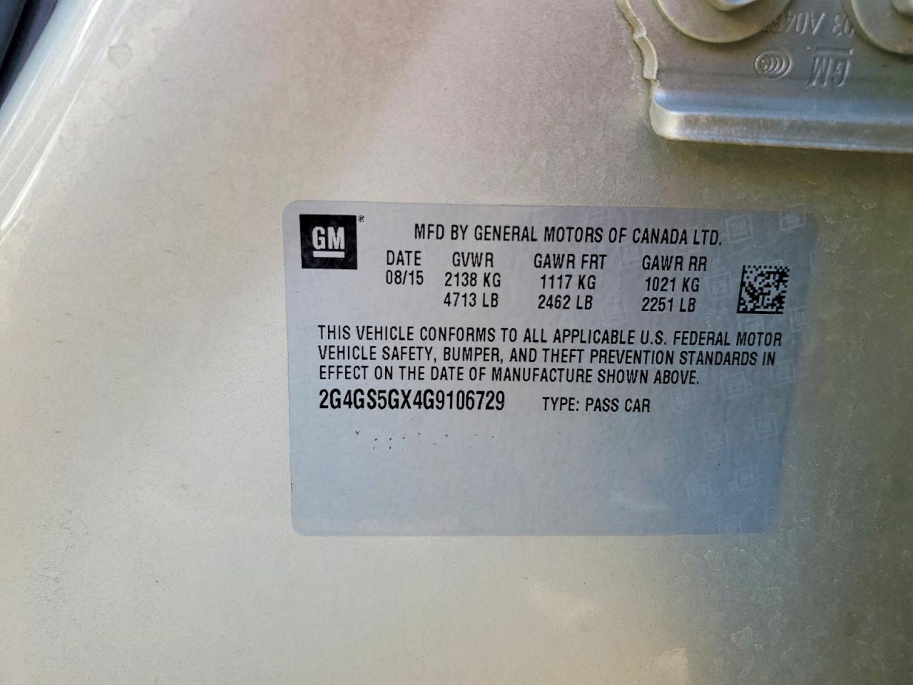 2016 Buick Regal VIN 2G4GS5GX4G9106729 photo 12